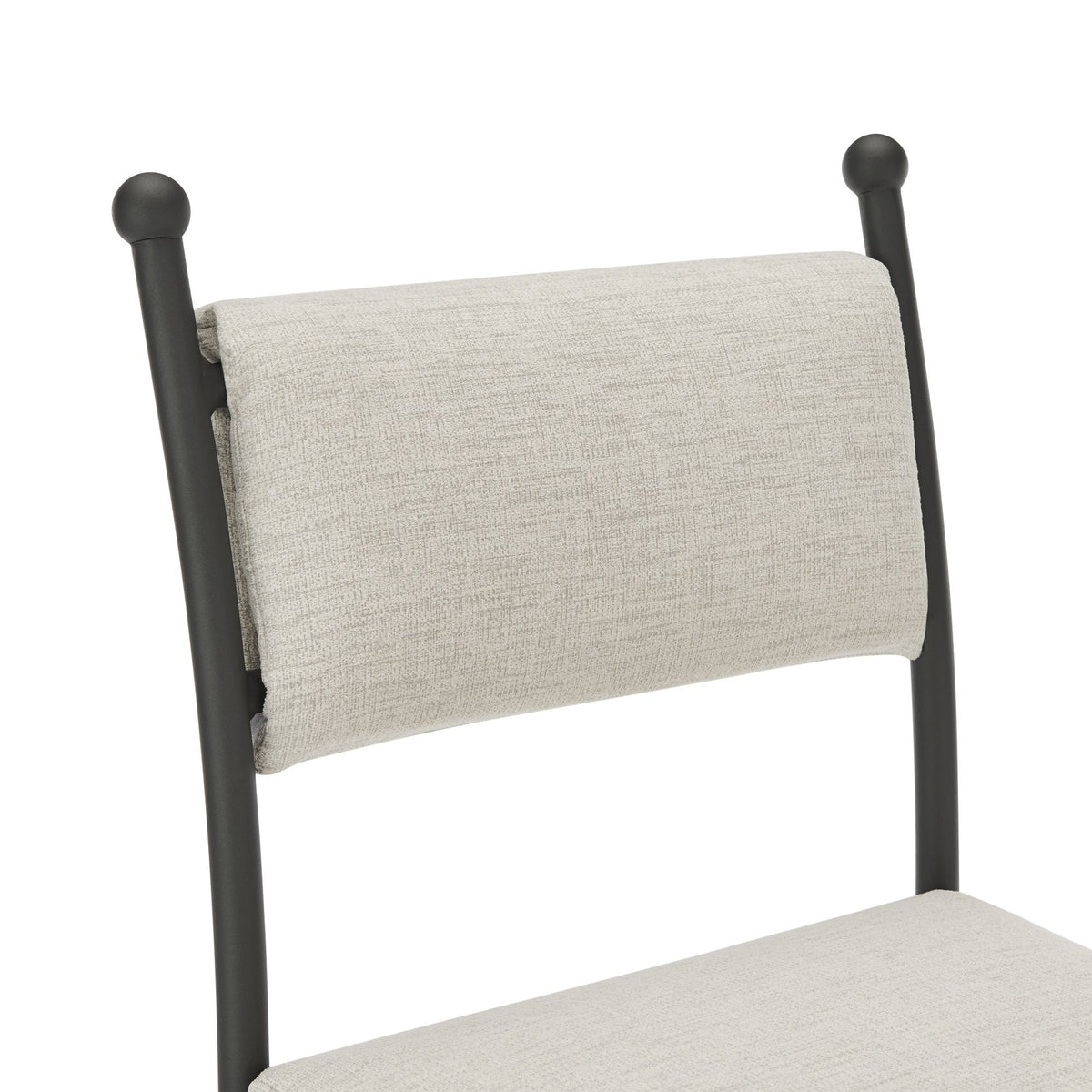 Leni - Outdoor Side Chair With Cushions And Powder Coated Aluminum Frame (Set of 2) - Moonveil / Warm Gray