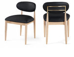 Riccio - Faux Leather Dining Side Chair (Set of 2) - Natural Frame