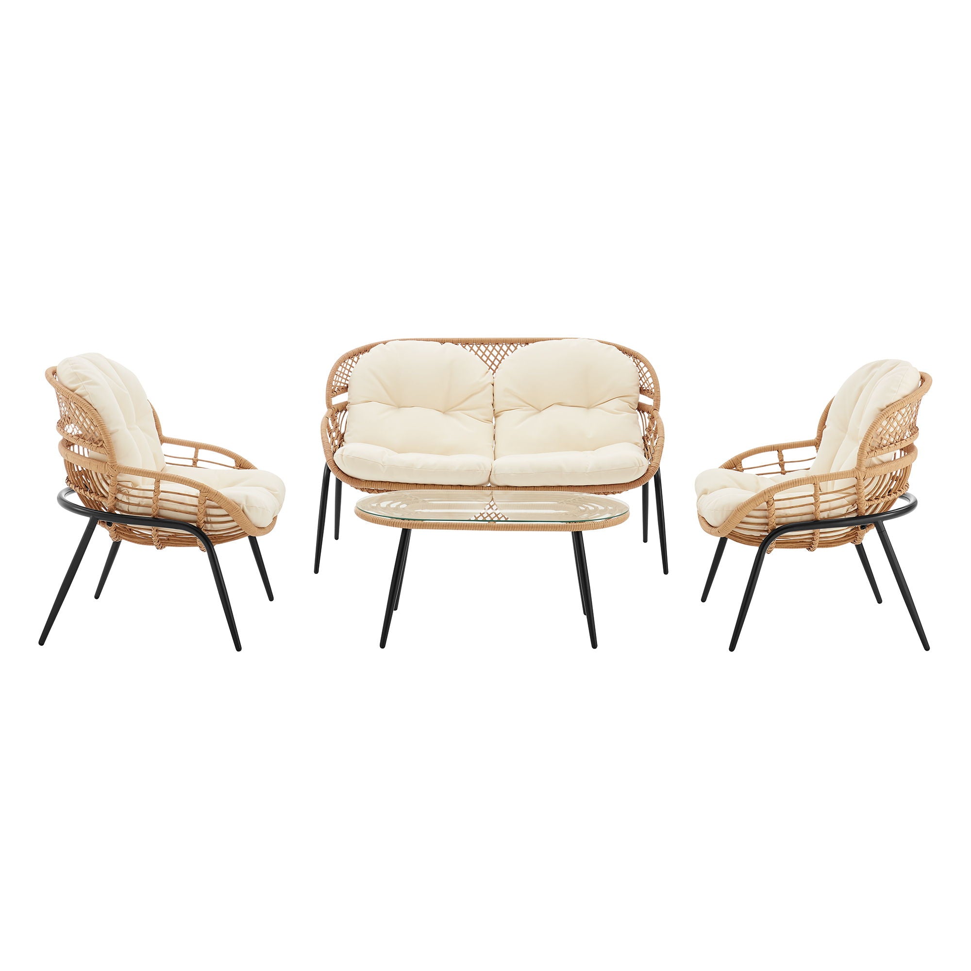 Manhattan Pine - 4-Piece Conversation Set