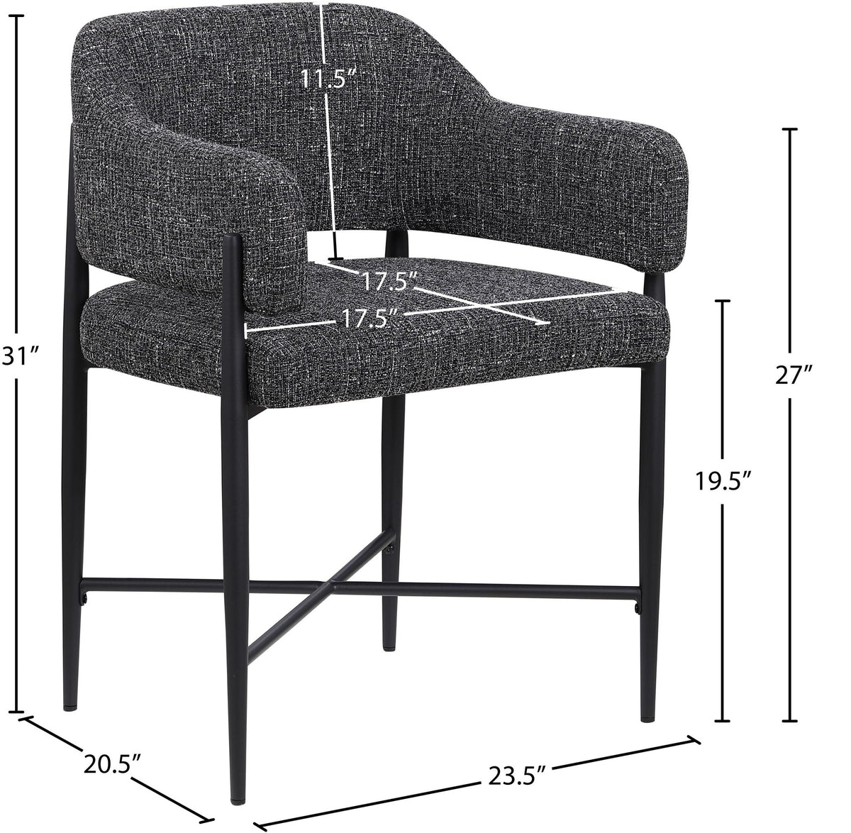 Dame - Fabric Upholstered Dining Chair (Set of 2)