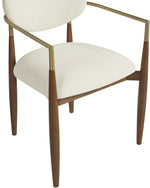 Riccio - Fabric Dining Arm Chair (Set of 2) - Walnut Frame