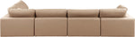 Comfy - 5 Piece Faux Leather Modular Sectional - Tan