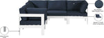 Nizuc - Outdoor Patio 5 Piece Modular Sectional With White Frame