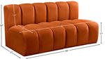 Arc - Velvet 2 Seats Modular Sofa