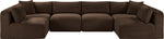 Shaggy - 6 Piece Modular U-Shaped Armless Sectional