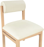 Roundhill - Faux Leather Dining Chair (Set of 2) - Natural Frame