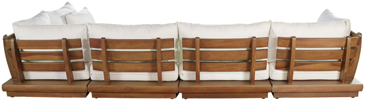 Mirella - 5 Piece Water Resistant Fabric Upholstered Outdoor Patio Modular Sectional
