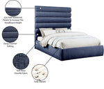 Adam - Chenille Fabric Bed With 70.5" Headboard