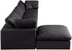 Comfy - 5 Piece Faux Leather Modular Sectional With Chaise