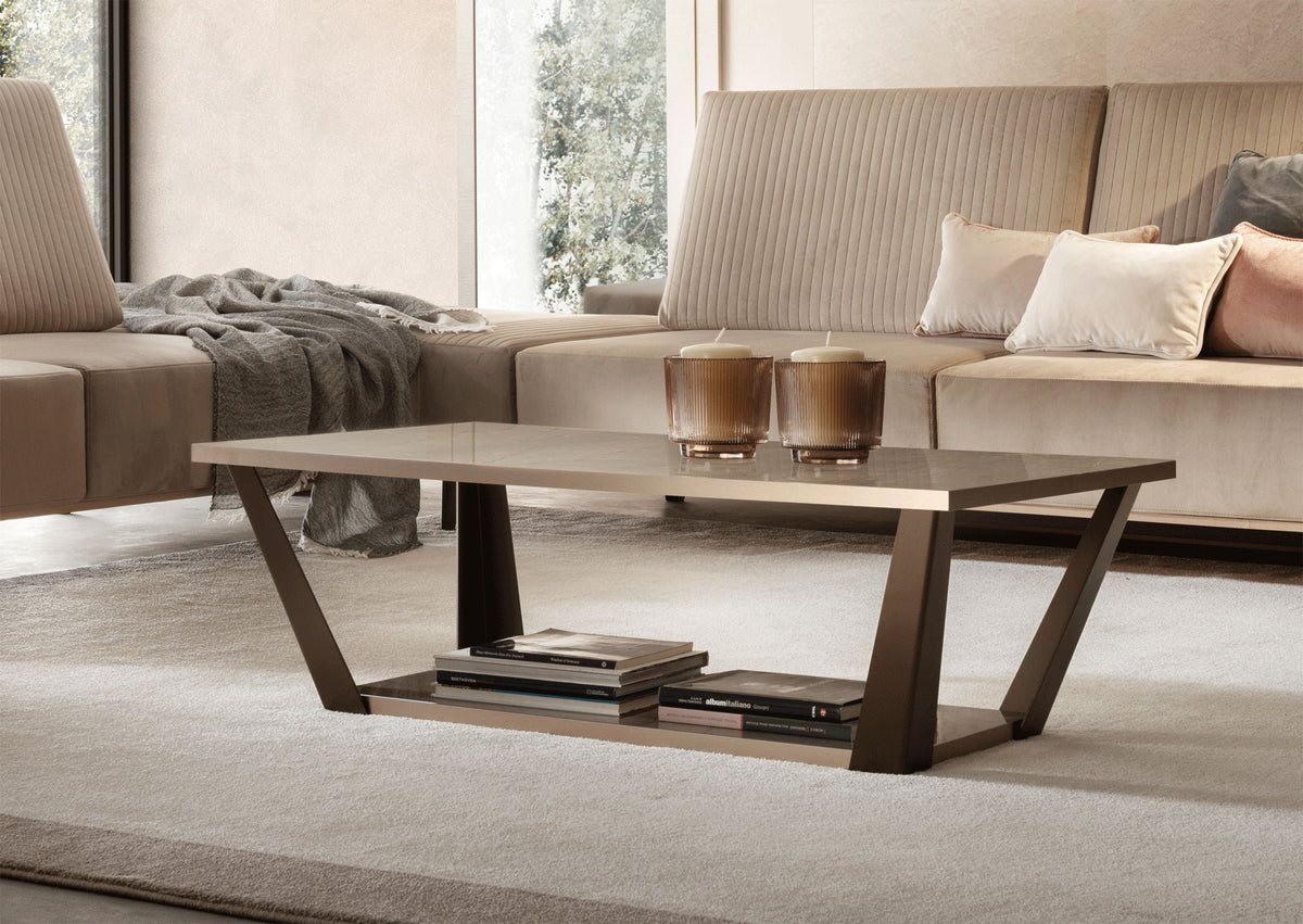 ArredoAmbra - Coffee Table - Beige / Dark Brown
