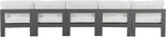 Nizuc - Outdoor Patio 5 Seat Modular Armless Sofa With Gray Frame