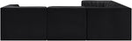 Rummi - Symmetrical Velvet Performance Fabric Upholstered 5 Piece Modular Sectional