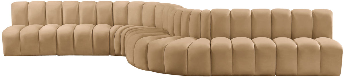 Arc - Velvet 8 Piece Curved Modular Sofa