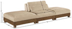 Turin - Chenille Fabric Upholstered Modular Sectional - Beige