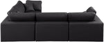 Comfy - 4 Piece Faux Leather Modular Sectional