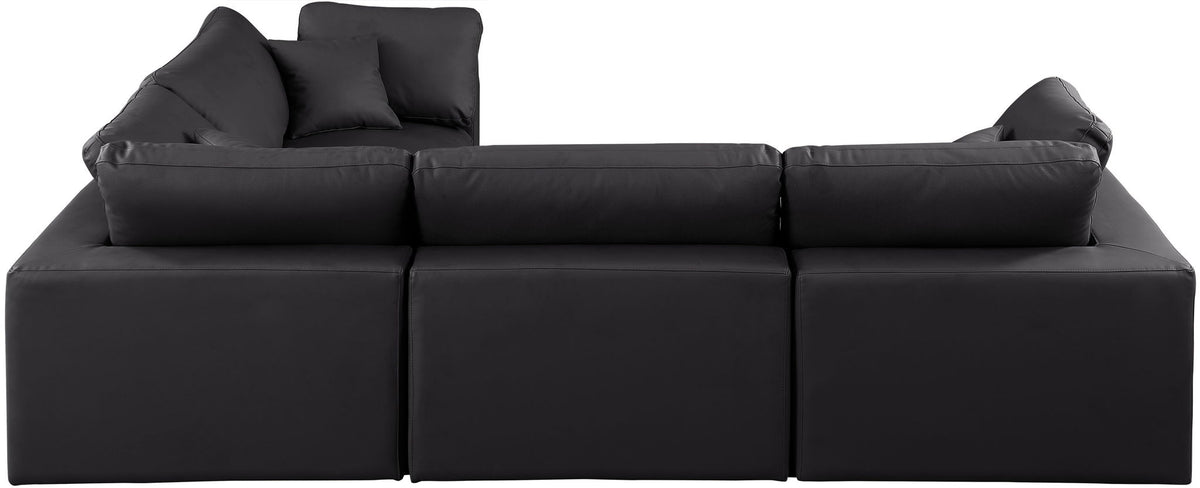 Comfy - 4 Piece Faux Leather Modular Sectional