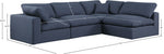 Comfy - 4 Piece Linen Fabric Modular Armless Sectional