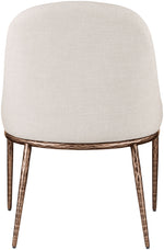 Ferro - Upholstered Dining Side Chair With Brushed Bronze Legs