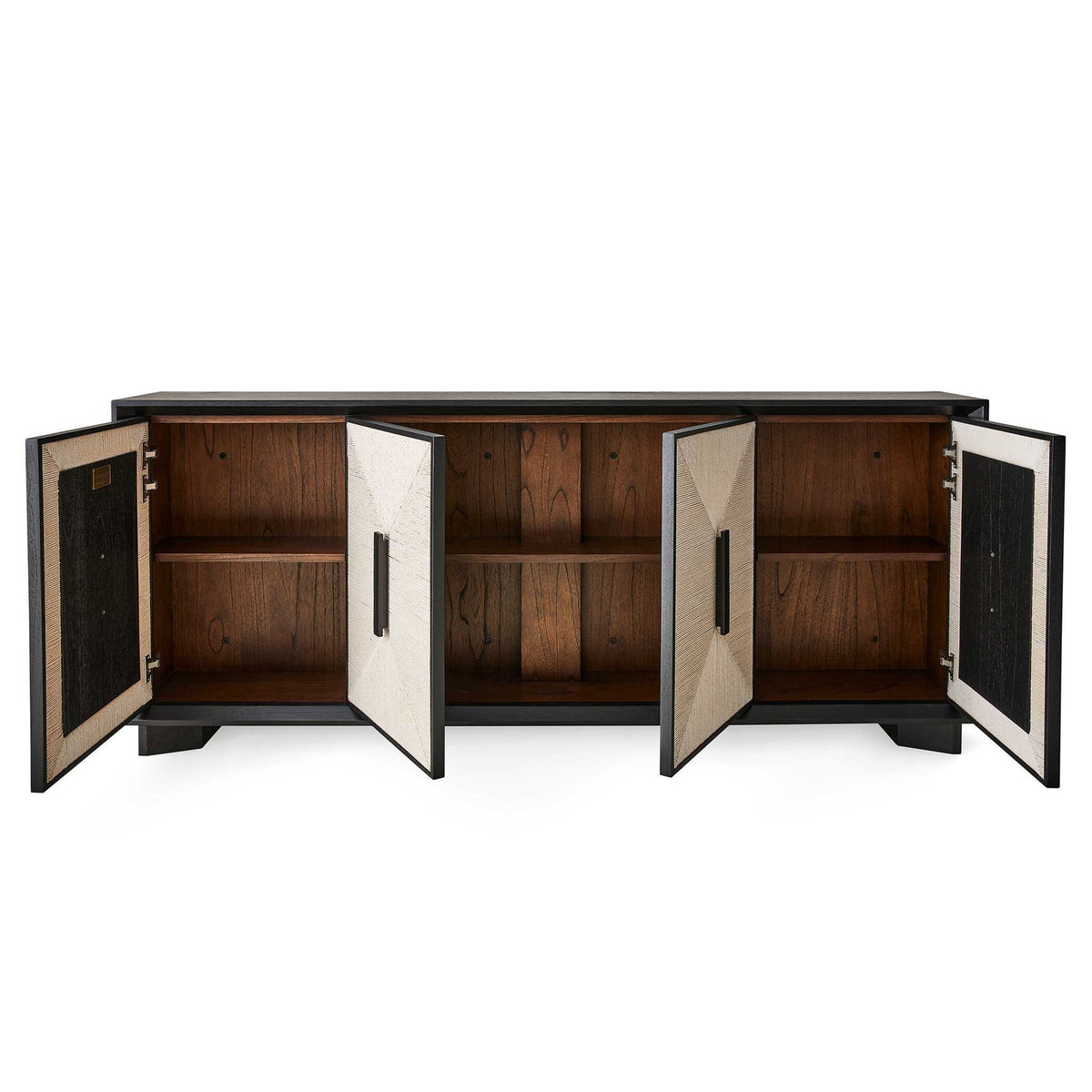 Show Me The Ropes - 4 Door Cabinet - Black / White