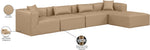 Cube - 5 Piece Modular Sectional With Chaise - Tan