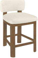 Paloma - Faux Leather Upholstered Counter Stool (Set of 2) - Brown Frame