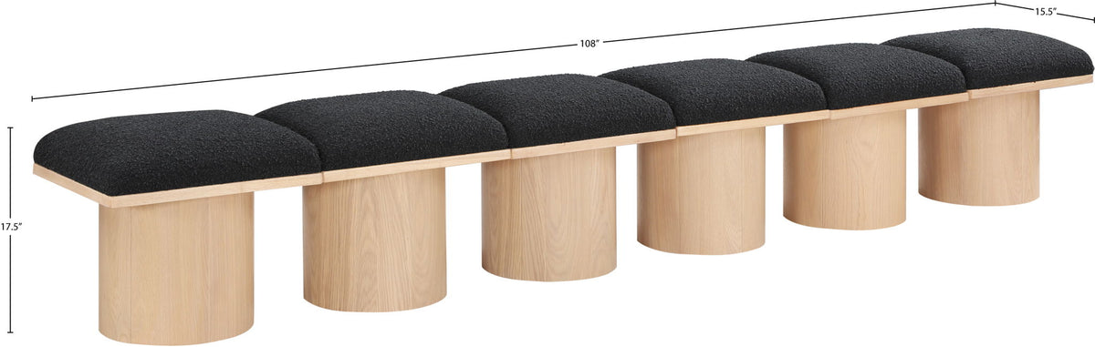 Pavilion - 6 Piece Modular Bench With Natural Base
