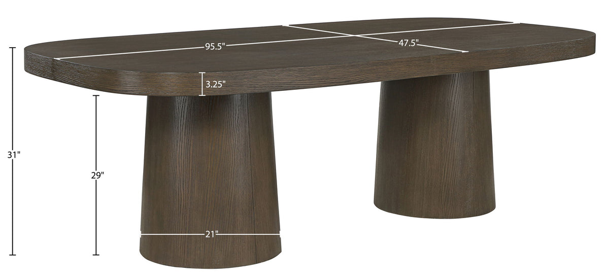 Woodhaven - Solid Wood And Oak Veneer Dining Table