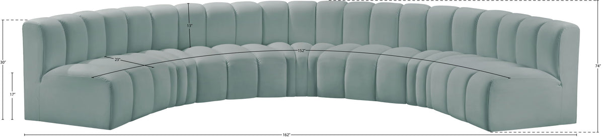 Arc - Faux Leather 7 Piece U-Shaped Modular Sofa