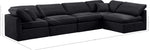 Indulge - Velvet 5 Piece Modular Sectional