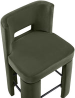 Zuno - Velvet Performance Fabric Upholstered Counter Stool (Set of 2)