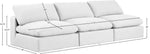 Comfy - Linen Modular Armless Sofa 3 Seats