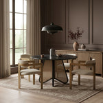 Aurum - Vegan Leather Upholstered Dining Chair With Brushed Brass Base (Set of 2)