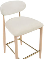 Riccio - Fabric Stool - Natural Frame