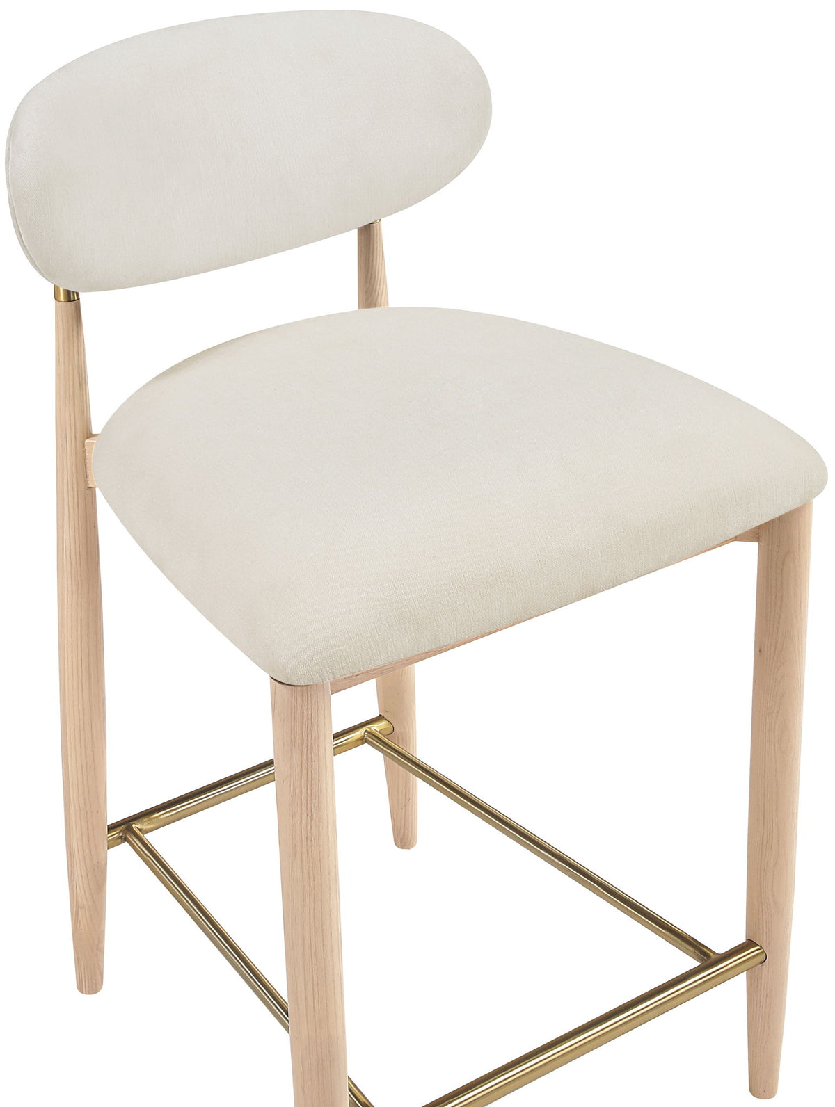 Riccio - Fabric Stool - Natural Frame