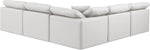 Indulge - Faux Leather 5 Piece Modular Corner Armless Sectional