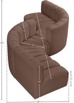 Arc - Faux Leather 6 Piece Modular Sofa