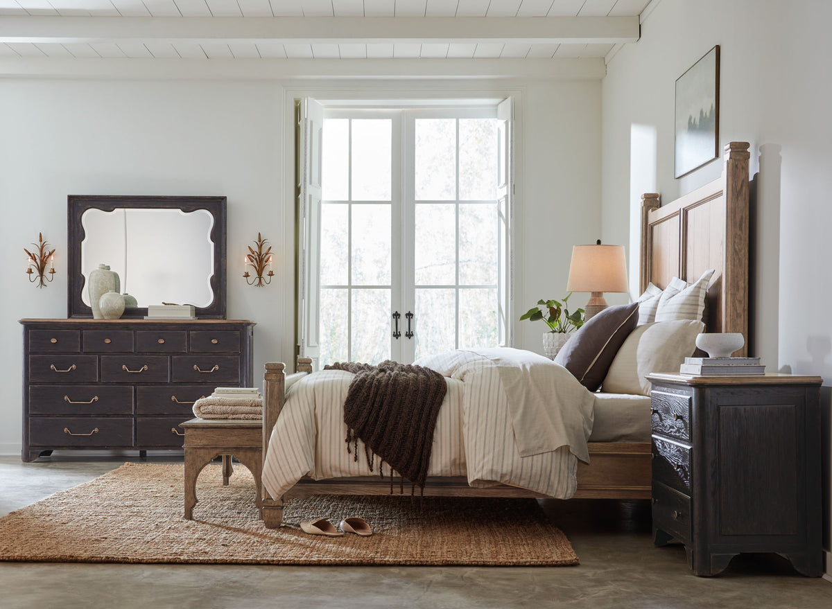 Americana - King Panel Bed - Light Brown
