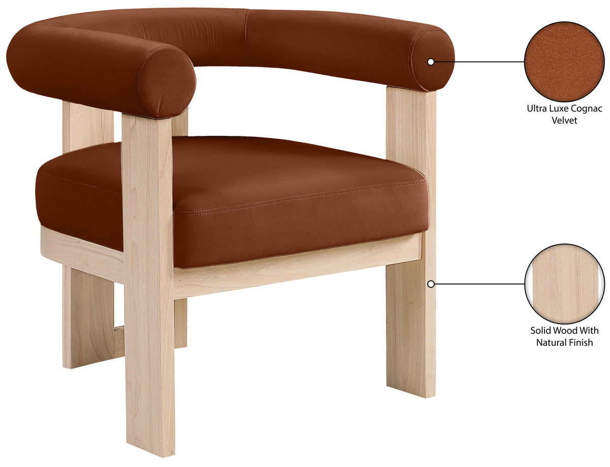 Arienzo - Performance Fabric Upholstered Accent Chair - Natural Base