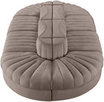 Rummi - Oval Velvet Performance Fabric Upholstered 8 Piece Modular Sectional