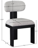 Timbra - Linen Textured Fabric Upholstered Dining Chair (Set of 2) - Black Base