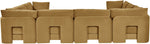 Hammond - Velvet Performance Fabric Upholstered 8 Piece U-Shaped Sectional