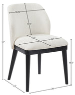 Valeo - Linen Textured Fabric Upholstered Dining Chair (Set of 2) - Painted Black Base