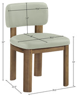 Paloma - Vegan Leather Upholstered Dining Chair (Set of 2) - Brown Frame