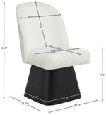 Marlowe - Linen Textured Fabric Upholstered Swivel Dining Side Chair - Stained Black