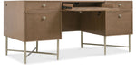 Sonnet - Sonnet Executive Desk - Dark Gray / Light Brown