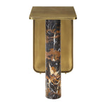 Pillar of Strength - Accent Table - Black / Brass / Brown