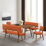 Channell - Walnut Wood Dining Table Set
