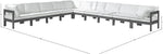 Nizuc - Outdoor Patio 10 Piece Modular Sectional With Gray Frame