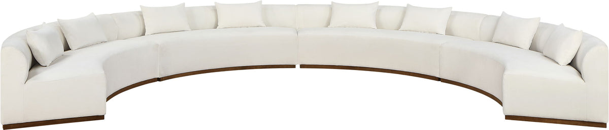Avanti - Chenille Fabric Upholstered 4 Piece Modular Sectional