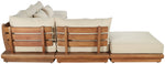 Mirella - 6 Piece Water Resistant Fabric Upholstered Outdoor Patio Modular Sectional